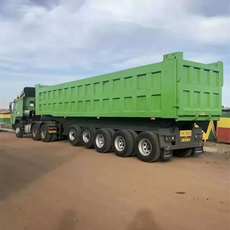 Rectangulare Box Tergo-Tipping Dump Semi-Trailer