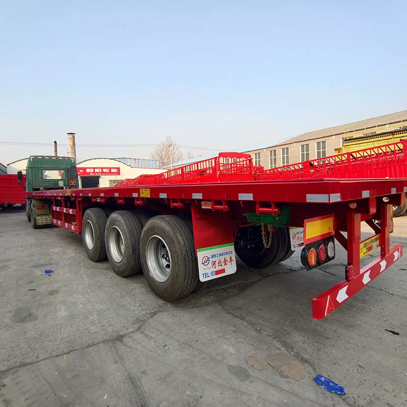 Tres-Axem Flatbed onerariam Semi-Trailer